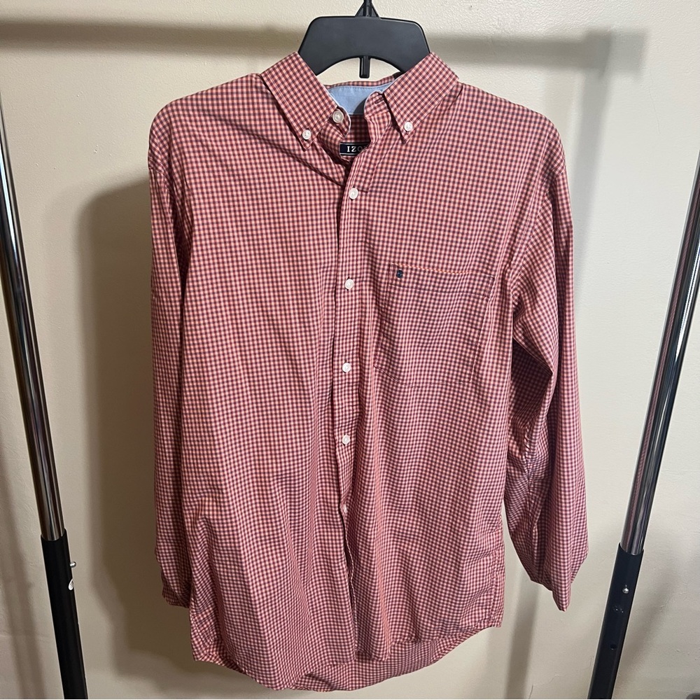 izod non iron stretch button up shirt size‎ small